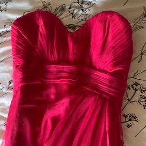 Beautiful pink long strapless dress